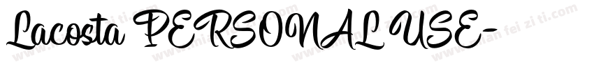 Lacosta PERSONAL USE字体转换